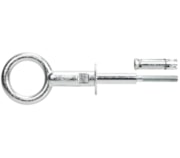Argola soldada para andaime com bucha e anilha