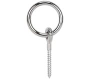 Argola passa cabos c/ espigão madeira inox AISI316