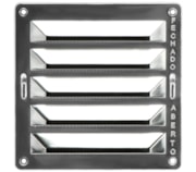 Grelha ventiladora com regulador vertical PP