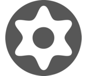 Chave "L" torx furada longa