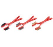 Jogo mini escovas com cabo plástico para velas