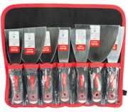 Jogo betumadeiras inox e raspador com bolsa